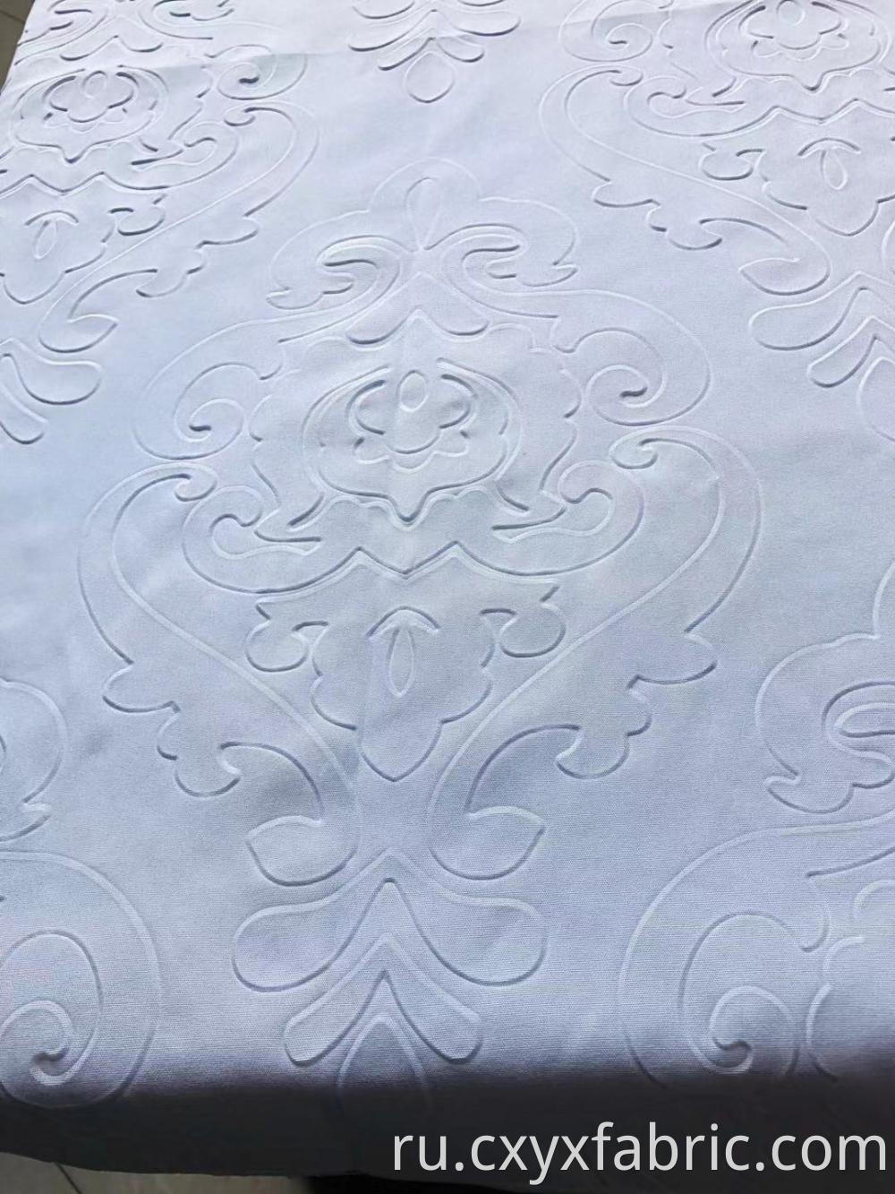 White 3d Emboss Fabric